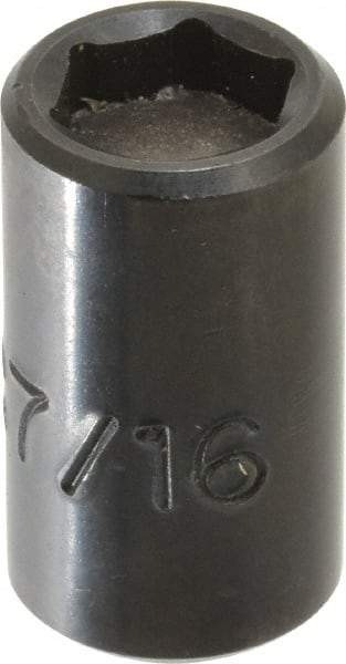 Proto - 3/8" Drive, 7/16" Socket, Power Socket - 6 Points, 1-3/16" OAL - Exact Tool & Supply
