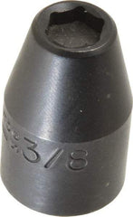 Proto - 1/2" Drive, 3/8" Socket, Power Socket - 6 Points, 1-1/2" OAL - Exact Tool & Supply