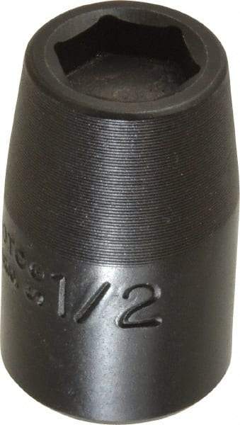 Proto - 1/2" Drive 1/2" Standard Magnetic Impact Socket - 6 Points, 1-1/2" OAL - Exact Tool & Supply
