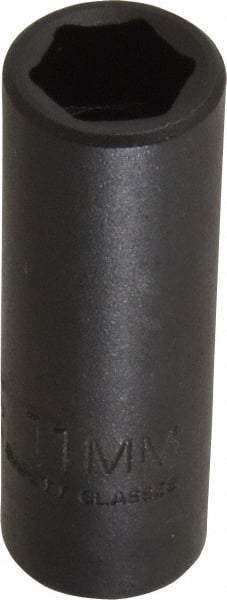 Proto - 3/8" Drive 11mm Deep Thin Wall Impact Socket - 6 Points, 2" OAL - Exact Tool & Supply