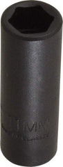 Proto - 3/8" Drive 11mm Deep Thin Wall Impact Socket - 6 Points, 2" OAL - Exact Tool & Supply