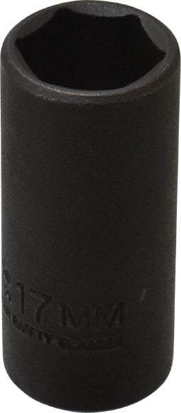 Proto - 3/8" Drive 17mm Deep Thin Wall Impact Socket - 6 Points, 2" OAL - Exact Tool & Supply