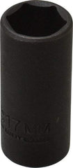Proto - 3/8" Drive 17mm Deep Thin Wall Impact Socket - 6 Points, 2" OAL - Exact Tool & Supply