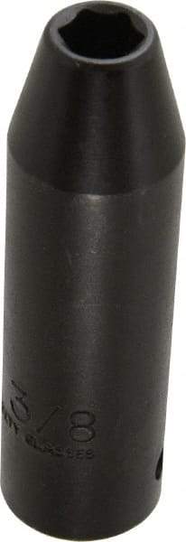 Proto - 1/2" Drive 3/8" Deep Thin Wall Impact Socket - 6 Points, 3-1/4" OAL - Exact Tool & Supply