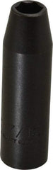 Proto - 1/2" Drive 7/16" Deep Thin Wall Impact Socket - 6 Points, 3-1/4" OAL - Exact Tool & Supply