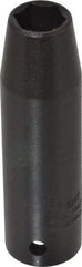 Proto - 1/2" Drive 1/2" Deep Thin Wall Impact Socket - 6 Points, 3-1/4" OAL - Exact Tool & Supply