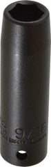 Proto - 1/2" Drive 9/16" Deep Thin Wall Impact Socket - 6 Points, 3-1/4" OAL - Exact Tool & Supply
