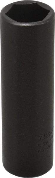 Proto - 1/2" Drive 11/16" Deep Thin Wall Impact Socket - 6 Points, 3-1/4" OAL - Exact Tool & Supply
