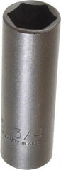 Proto - 1/2" Drive 3/4" Deep Thin Wall Impact Socket - 6 Points, 3-1/4" OAL - Exact Tool & Supply