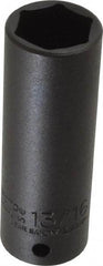 Proto - 1/2" Drive 13/16" Deep Thin Wall Impact Socket - 6 Points, 3-1/4" OAL - Exact Tool & Supply