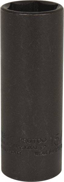 Proto - 1/2" Drive 15/16" Deep Thin Wall Impact Socket - 6 Points, 3-1/2" OAL - Exact Tool & Supply
