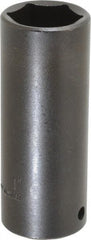 Proto - 1/2" Drive 1" Deep Thin Wall Impact Socket - 6 Points, 3-1/2" OAL - Exact Tool & Supply