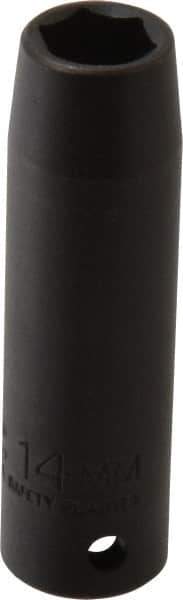 Proto - 1/2" Drive 14mm Deep Thin Wall Impact Socket - 6 Points, 3-1/4" OAL - Exact Tool & Supply