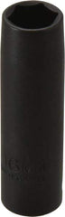 Proto - 1/2" Drive 16mm Deep Thin Wall Impact Socket - 6 Points, 3-1/4" OAL - Exact Tool & Supply