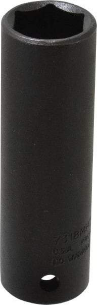 Proto - 1/2" Drive 18mm Deep Thin Wall Impact Socket - 6 Points, 3-1/4" OAL - Exact Tool & Supply