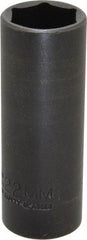 Proto - 1/2" Drive 22mm Deep Thin Wall Impact Socket - 6 Points, 3-1/2" OAL - Exact Tool & Supply