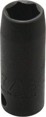 Proto - 3/8" Drive 7/16" Deep Thin Wall Impact Socket - 6 Points, 1-3/4" OAL - Exact Tool & Supply