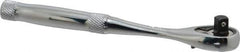 Proto - 1/4" Drive Pear Head Ratchet - Chrome Finish, 5-3/4" OAL, 45 Gear Teeth, Full Polished Handle, Standard Head - Exact Tool & Supply