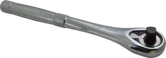 Proto - 1/2" Drive Pear Head Ratchet - Chrome Finish, 10-1/2" OAL, 45 Gear Teeth, Standard Full Polish Handle, Standard Head - Exact Tool & Supply