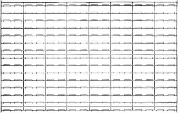 Quantum Storage - 48" Wide x 30" High, Chrome Louvered Bin Panel - Use with Stack and Hang Bins - Exact Tool & Supply