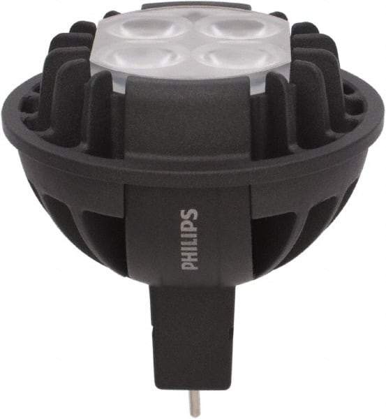 Philips - 7 Watt LED Commercial/Industrial 2 Pin Lamp - 2,700°K Color Temp, 370 Lumens, 12 Volts, Dimmable, MRC16, 35,000 hr Avg Life - Exact Tool & Supply