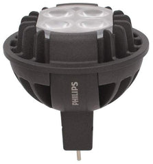 Philips - 7 Watt LED Commercial/Industrial 2 Pin Lamp - 2,700°K Color Temp, 370 Lumens, 12 Volts, Dimmable, MRC16, 35,000 hr Avg Life - Exact Tool & Supply