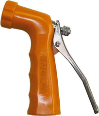 SANI-LAV - 3/4" Pipe, Insulated, Grade 3 Zinc Adjustable Spray Pattern Nozzle - Safety Orange, 3/4 GHT Connection, 6.5 Gal per min at 100 psi, 3/4 GHT, 3/4" Orifice Diam, For Use With Water - Exact Tool & Supply