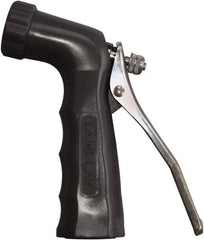 SANI-LAV - 3/4" Pipe, Insulated, Grade 3 Zinc Adjustable Spray Pattern Nozzle - Black, 3/4 GHT Connection, 6.5 Gal per min at 100 psi, 3/4 GHT, 3/4" Orifice Diam, For Use With Water - Exact Tool & Supply