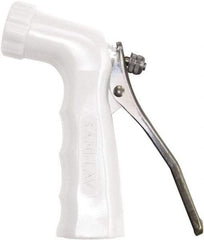 SANI-LAV - 3/4" Pipe, Insulated, Grade 3 Zinc Adjustable Spray Pattern Nozzle - White, 3/4 GHT Connection, 6.5 Gal per min at 100 psi, 3/4 GHT, 3/4" Orifice Diam, For Use With Water - Exact Tool & Supply