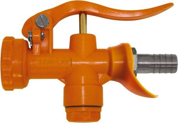 SANI-LAV - 3/4" Pipe, Insulated, Grade 5 Plastic Adjustable Spray Pattern Nozzle - Safety Orange, 3/4" Hose Barb Connection, 12 Gal per min at 100 psi, 3/4 GHT, 3/4" Orifice Diam, For Use With Water - Exact Tool & Supply