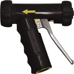 SANI-LAV - 3/4" Pipe, Insulated, Grade C-36000 Brass Adjustable Spray Pattern Nozzle - Black, 3/4 GHT Connection, 5.3 Gal per min at 100 psi, 3/4 GHT, 3/4" Orifice Diam, For Use With Water - Exact Tool & Supply