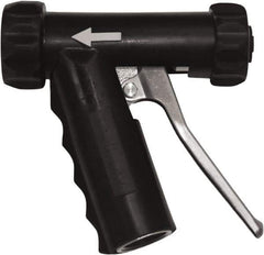 SANI-LAV - 3/4" Pipe, Insulated, Grade 6061-T6 Aluminum Adjustable Spray Pattern Nozzle - Black, 3/4 GHT Connection, 7 Gal per min at 100 psi, 3/4 GHT, 3/4" Orifice Diam, For Use With Water - Exact Tool & Supply