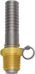 SANI-LAV - 3/4 GHT Thread Hose Barb x Male Swivel GHT Connector - 3/4" ID Hose x 0.8" OD Hose, Brass - Exact Tool & Supply