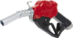 Tuthill - 30 GPM, Gasoline, Kerosene & Diesel Fuel 1" Auto Nozzle with Hook - 1" Inlet, 1" Outlet - Exact Tool & Supply