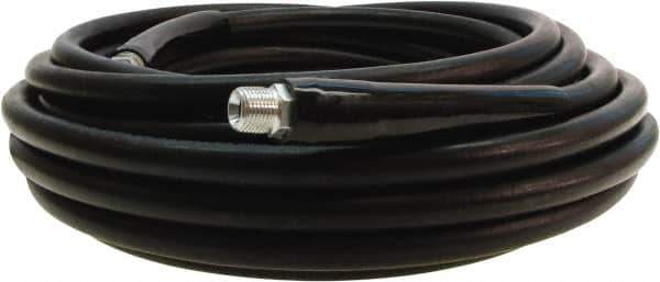 Continental ContiTech - 50' Long, 3/8 Male Rigid x Male Swivel, -20 to 250°F, Nitrile High Temp & High Pressure Hose - 3/8" ID x 0.69" OD, Black, 4,000 Max psi - Exact Tool & Supply