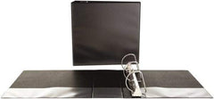 Universal One - 775 Sheet Capacity, 11 x 8-1/2", View Ring Binder - Polypropylene, Black - Exact Tool & Supply