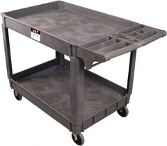 Jet - 550 Lb Capacity, 17" Wide x 39-3/4" Long x 33-1/2" High Standard Utility Cart - 2 Shelf, Plastic - Exact Tool & Supply