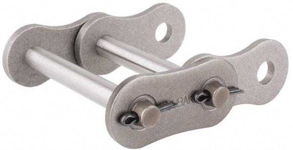U.S. Tsubaki - 1-1/2" Pitch, ANSI 120-2, Cottered Roller Chain Connecting Link - For Use with Double Strand Chain - Exact Tool & Supply