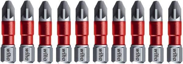 Wiha - PZ.1 Phillips Screwdriver Bit - 1/4" Drive, 1-9/64" OAL - Exact Tool & Supply