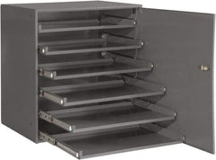 Durham - 6 Drawer, Small Parts Slide Rack Cabinet - 22" Deep x 23" Wide x 17" High - Exact Tool & Supply