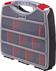 Quantum Storage - 12-1/2" Wide x 3" High x 10" Deep, Double Sided Small Parts Organizer - Polypropylene Frame, 30 Compartments - Exact Tool & Supply
