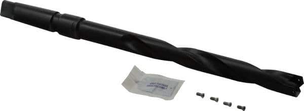 Allied Machine and Engineering - Series 1, 13/16" Max Diam, 3MT Taper Shank, Helical Flute Spade Drill - 6-1/2" Max Depth, 9-47/64" Body Length, 13-7/32" OAL, Extended Length, Through Coolant - Exact Tool & Supply