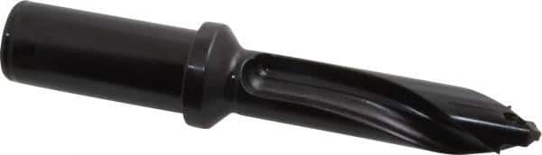 Allied Machine and Engineering - Series 20, 20 to 21.99mm Diam, 1" Diam Straight Shank with Flange, Straight Flute Spade Drill - 2-17/64" Max Depth, 3-61/64" Body Length, 6-15/64" OAL, Standard Length, Through Coolant - Exact Tool & Supply