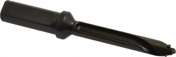 Allied Machine and Engineering - Series 13, 13 to 13.99mm Diam, 3/4" Diam Straight Shank with Flange, Straight Flute Spade Drill - 2-49/64" Max Depth, 3-53/64" Body Length, 5-55/64" OAL, Standard Length, Through Coolant - Exact Tool & Supply