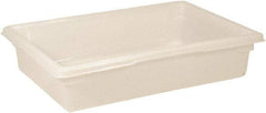 Rubbermaid - Rectangular, White Polyethylene Food Tote Box - 6" High x 18" Wide x 26" Long, with Snap-On Lid - Exact Tool & Supply