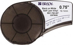 Brady - 3/4" Wide x 168" Long, Translucent & White Vinyl Tape - For BMP21 Plus Portable Label Printer, IDPAL Handheld Label Maker - Exact Tool & Supply