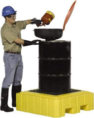 UltraTech - 62 Gal Sump, 800 Lb Capacity, 1 Drum, Polyethylene Spill Deck or Pallet - 40" Long x 40" Wide x 12" High, Liftable Fork, Low Profile, 1 Tank Drum Configuration - Exact Tool & Supply