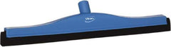 Vikan - 20" Foam Rubber Blade Bench Squeegee - Double Edge, Blue, Plastic Holder - Exact Tool & Supply