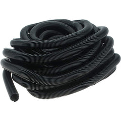 Value Collection - 1" Trade Size, 50' Long, Flexible Split Loom Conduit - Thermoplastic, 0.95" ID, Black - Exact Tool & Supply