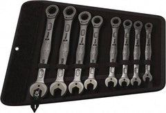 Wera - 8 Piece, 5/16" to 3/4", Combination Wrench Set - Inch Measurement Standard, Chrome Vanadium Finish, Comes in Canvas Tool Holster - Exact Tool & Supply